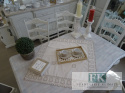 BIEŻNIK SERWETA ATENA 85X85 PROWANSJA SHABBY CHIC VINTAGE LOFT