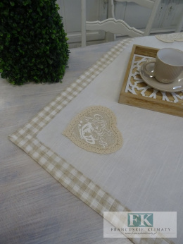 BIEŻNIK SERWETKA CAFE 85X85 PROWANSJA SHABBY CHIC VINTAGE LOFT