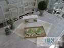 BIEŻNIK SERWETKA LIREN 85X85 KREMOWY PROWANSJA SHABBY CHIC VINTAGE LOFT