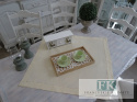 BIEŻNIK SERWETKA SECRET 85X85 BEŻOWY PROWANSJA SHABBY CHIC VINTAGE LOFT