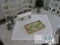 BIEŻNIK SERWETKA SECRET 85X85 BIAŁA PROWANSJA SHABBY CHIC VINTAGE LOFT