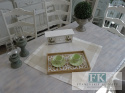 BIEŻNIK SERWETKA LIREN 60X60 KREMOWY PROWANSJA SHABBY CHIC VINTAGE LOFT