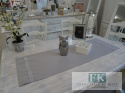 BIEŻNIK DEKORACYJNY DIAMENT 40X120 JASNOSIWY PROWANSJA SHABBY CHIC VINTAGE LOFT