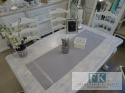 BIEŻNIK DEKORACYJNY DIAMENT 40X120 JASNOSIWY PROWANSJA SHABBY CHIC VINTAGE LOFT