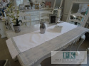 BIEŻNIK DEKORACYJNY DIAMENT 40X160 BIAŁY PROWANSJA SHABBY CHIC VINTAGE LOFT