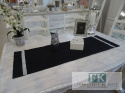 BIEŻNIK DEKORACYJNY DIAMENT 40X120 CZARNY PROWANSJA SHABBY CHIC VINTAGE LOFT