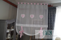 ROLETKA, EKRAN , PANEL PROWANSJA SIWY- PUDROWY RÓŻ, SHABBY, SZER 130 CM WYS 130 BATYST , BAWEŁNA KOLEKCJA SERCE