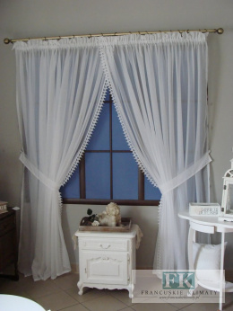 FIRANA OKNO TARAS BALKON PROWANSJA , SHABBY,. VINTAGE , BATYST GIPIURA