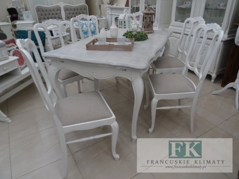 *FRANCUSKI KPL. 6 KRZESEŁ DĄB BIEL *FRANCUSKI KPL. 6 KRZESEŁ DĄB BIEL