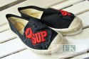 ESPADRYLE Z NASZYWKAMI USTA BLACK/CZARNE R. 37