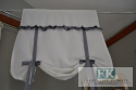 FIRANA SZARFA ROLETKA shabby FALBANKA SZARA 100 cm