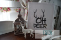 OBRAZ NA PŁÓTNIE 50 X 40 OH DEER PROWANSJA SHABBY płótno CUDO