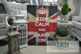 OBRAZ NA PŁÓTNIE 80 X 60 KEEP CALM PROWANSJA SHABBY płótno CUDO