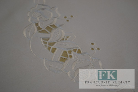 OBRUS BASIA BIEL OWAL HAFT 150X220 PROWANSJA SHABBY CHIC FRANCJA OBRUS BASIA BIEL OWAL HAFT 150X220 PROWANSJA SHABBY CHIC FRANCJA