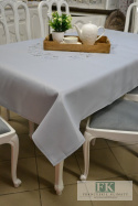 OBRUS BASIA SIWY 140X220 HAFT PROWANSJA SHABBY CHIC FRANCJA OBRUS BASIA SIWY 140X220 HAFT PROWANSJA SHABBY CHIC FRANCJA