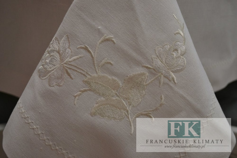 OBRUS RITA 140X220 ŁAMANA BIEL PROWANSJA SHABBY CHIC FRANCJA OBRUS RITA 140X220 ŁAMANA BIEL PROWANSJA SHABBY CHIC FRANCJA