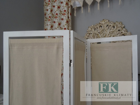 PARAWAN LNIANE WSTAWKI DREWNIANY WYS 170 CM SHABBY PROWANSJA FRANC PARAWAN LNIANE WSTAWKI DREWNIANY WYS 170 CM SHABBY PROWANSJA FRANC