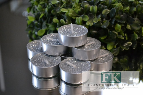 brokatowe TEALIGHT ! KPL. 8 SZT.SREBRNE ŚWIECZKI PODGRZEWACZE TEALIGHTY CANDLE brokatowe TEALIGHT ! KPL. 8 SZT.SREBRNE ŚWIECZKI PODGRZEWACZE TEALIGHTY CANDLE