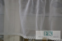 ZAZDROSTKA ZAZDROSKA SZYTA KORONKOWE SERCE kropki szare WYS 45 CM SHABBY NA WYMIAR , BAWEŁNA 100%