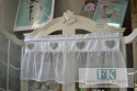 ZAZDROSTKA ZAZDROSKA SZYTA KORONKOWE SERCE kropki szare WYS 45 CM SHABBY NA WYMIAR , BAWEŁNA 100%