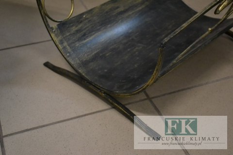 STYLOWY METALOWY KUTY KOSZYK NA DREWNO VINATAGE RETRO STYLOWY METALOWY KUTY KOSZYK NA DREWNO VINATAGE RETRO