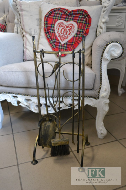 ZESTAW KOMINKOWY 62 CM metal 4 NARZĘDZIA VINTAGE RETRO METAL ZESTAW KOMINKOWY 62 CM metal 4 NARZĘDZIA VINTAGE RETRO METAL