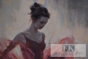 OBRAZ na płótnie 120X70 BALETNICA W CZERWIENI PROWANSJA SHABBY CHIC