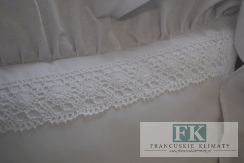 PODUSZKA 60x60cm ( na jaśka 40 x 40cm ) FALBANY KORONKA BAWEŁNA STYL FRANCUSKI SIELANKA VITANGE RETRO PODUSZKA 60x60cm ( na jaśka 40 x 40cm ) FALBANY KORONKA BAWEŁNA STYL FRANCUSKI SIELANKA VITANGE RETRO