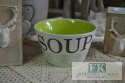 BULIONÓWKA SOUP WYS. 8 CM ZIELONA styl francuski, shabby, vintage