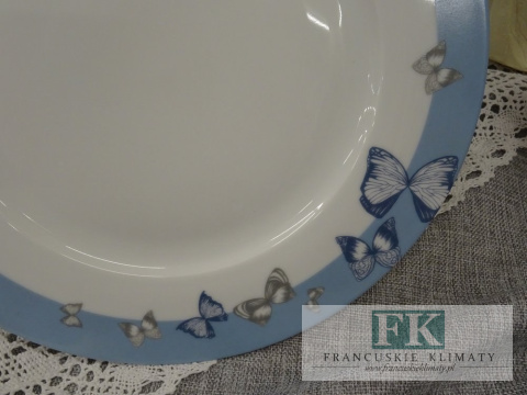KOLEKCJA MOTYL TALERZ PŁYTKI śr. 27 CM styl francuski, shabby, vintage KOLEKCJA MOTYL TALERZ PŁYTKI śr. 27 CM styl francuski, shabby, vintage