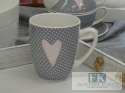 KOLEKCJA PINK HEART KUBEK poj. 300ml. styl francuski, shabby, vintage KOLEKCJA PINK HEART KUBEK poj. 300ml. styl francuski, shabby, vintage