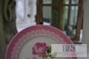 KOLEKCJA PINK ROSE TALERZ FI. 19 CM styl francuski, shabby, vintage KOLEKCJA PINK ROSE TALERZ FI. 19 CM styl francuski, shabby, vintage