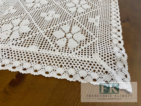 BIEŻNIK NICIANY SZYDEŁKO 50/100 BIEL , BAWEŁNA tkany klockowo SZYDEŁKOWY BIEŻNIK NICIANY SZYDEŁKO 50/100 BIEL , BAWEŁNA tkany klockowo SZYDEŁKOWY