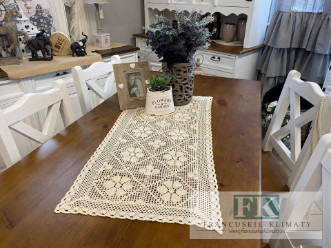 BIEŻNIK NICIANY SZYDEŁKO 50/100 naturalny , BAWEŁNA tkany klockowo SZYDEŁKOWY BIEŻNIK NICIANY SZYDEŁKO 50/100 naturalny , BAWEŁNA tkany klockowo SZYDEŁKOWY