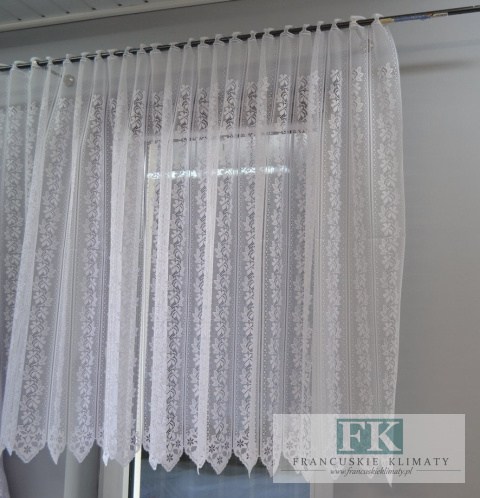 ZAZDROSTKA WITRAŻ ŻAKARD KWIATY 120 cm PROWANSJA ZAZDROSTKA WITRAŻ ŻAKARD KWIATY 120 cm PROWANSJA
