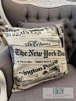 POSZEWKA DEKORACYJNA GAZETA 45X45 VINTEGE RETRO