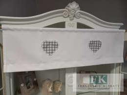 ZAZDROSTKA DWUTRONNA SERCE KRATKA koronka 30/100 SHABBY CHIC, VINTAGE , RETRO
