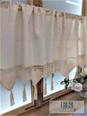 ZAZDROSTKA METRAŻ WYS 60-70 CM BAWEŁNA NATURAL NELA , SHABBY , PROWANSJA RETRO VINTAGE BAWEŁNA