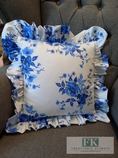 poduszka HAMPTON z falbanką 54/54 (na jaśka 40/40)prowansja, shabby