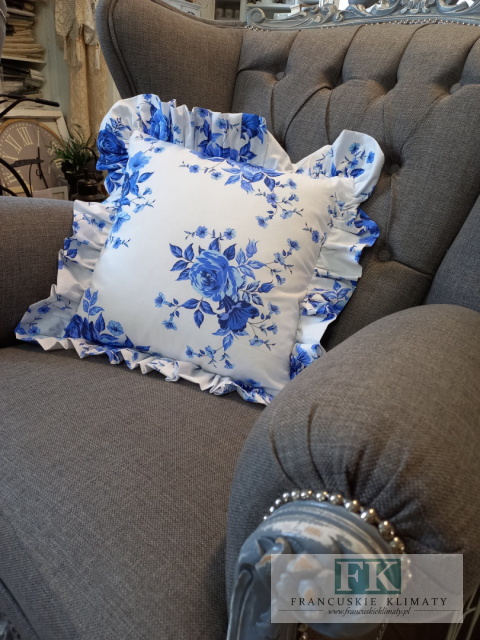 poduszka HAMPTON z falbanką 54/54 (na jaśka 40/40)prowansja, shabby poduszka HAMPTON z falbanką 54/54 (na jaśka 40/40)prowansja, shabby