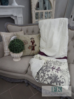 KŁ. NARZUTA FLOWER PATTERN 220 X 240 CM BAWEŁNA SHABBY , PROWANSJA , VINTAGE
