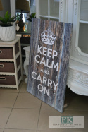 OBRAZ NA PŁÓTNIE KEEP CALM 90 X 60 RETRO PROWANSJA SHABBY płótno CUDO