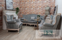 *FRANCUSKI KPL. SOFA + 2 FOTELE antyczne drewno plusz