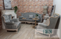 *FRANCUSKI KPL. SOFA + 2 FOTELE antyczne drewno plusz