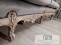 *FRANCUSKI KPL. SOFA + 2 FOTELE antyczne drewno plusz