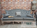 *FRANCUSKI KPL. SOFA + 2 FOTELE antyczne drewno plusz