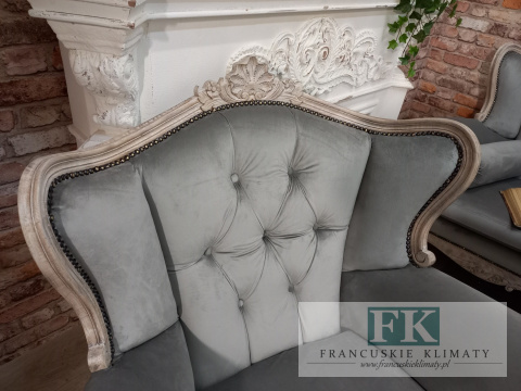 *FRANCUSKI KPL. SOFA + 2 FOTELE antyczne drewno plusz *FRANCUSKI KPL. SOFA + 2 FOTELE antyczne drewno plusz