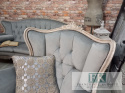 *FRANCUSKI KPL. SOFA + 2 FOTELE antyczne drewno plusz
