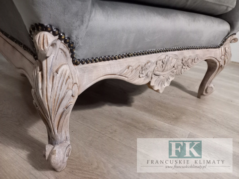 *FRANCUSKI KPL. SOFA + 2 FOTELE antyczne drewno plusz *FRANCUSKI KPL. SOFA + 2 FOTELE antyczne drewno plusz
