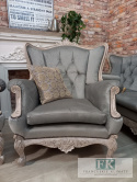 *FRANCUSKI KPL. SOFA + 2 FOTELE antyczne drewno plusz